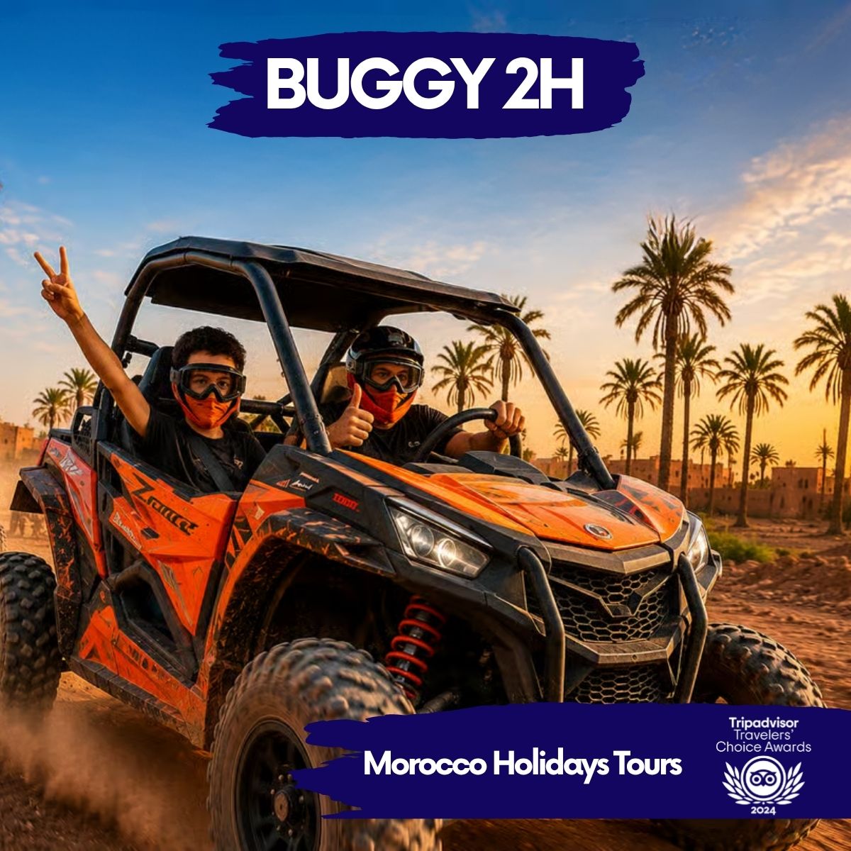 Buggy 2h + transport palmerie Pilote